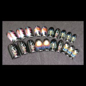 Hard Gel Press On Nail Art Set